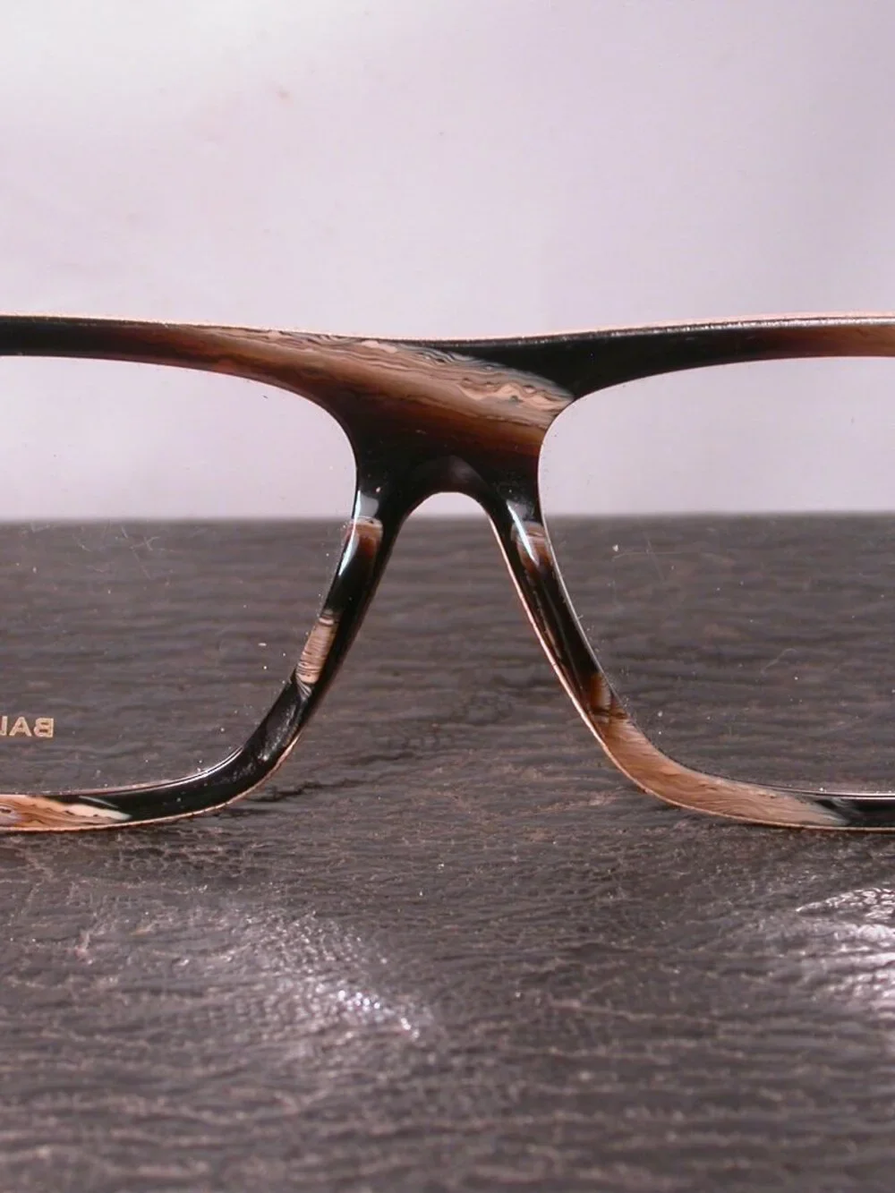 Balenciaga Designer Tan Leather Eyeglasses Frames  Made in Italy